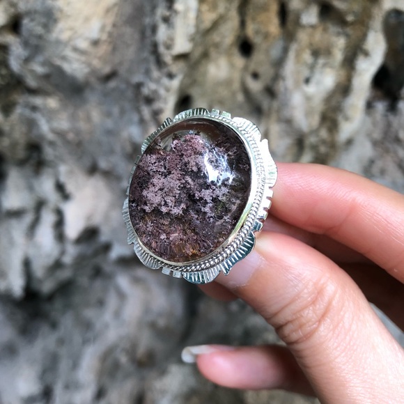 Phantom quartz (Garden quartz) Ring Size 6 - Picture 3 of 8